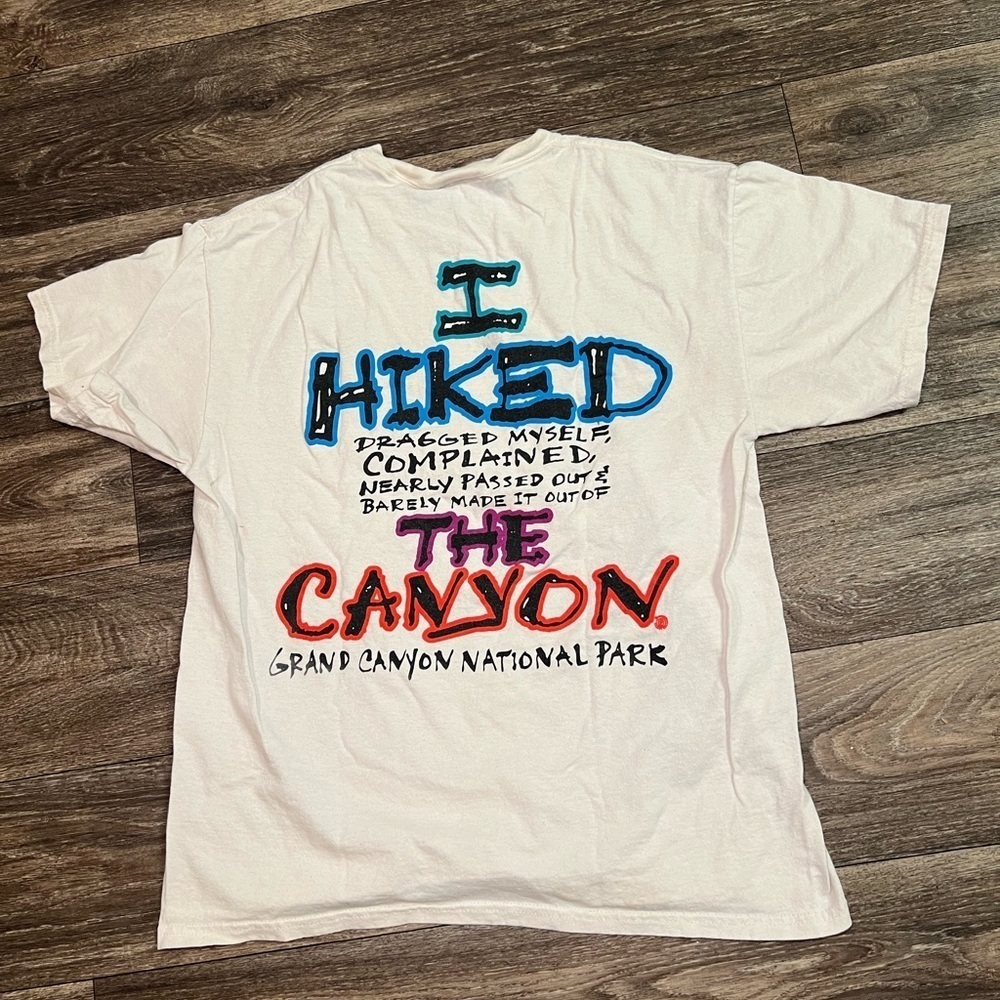 Vintage Grand Canyon National Park T Shirt Made in USA "I Hiked The Canyon" L